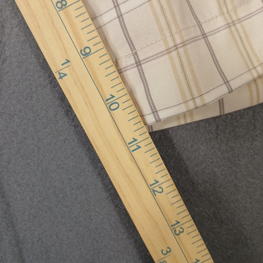 Adidas Golf Shorts Mens 34 Tan Plaid Performance Stretch Flat‎ Front